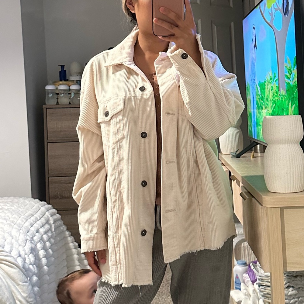 Zara Cream Corduroy Jacket